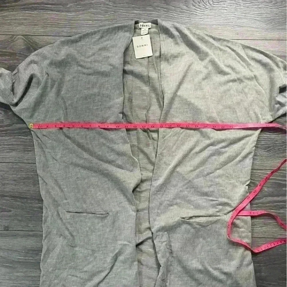 NWT Donni Longline Gray Open Cardigan with Pockets Size OS - Picture 6 of 7